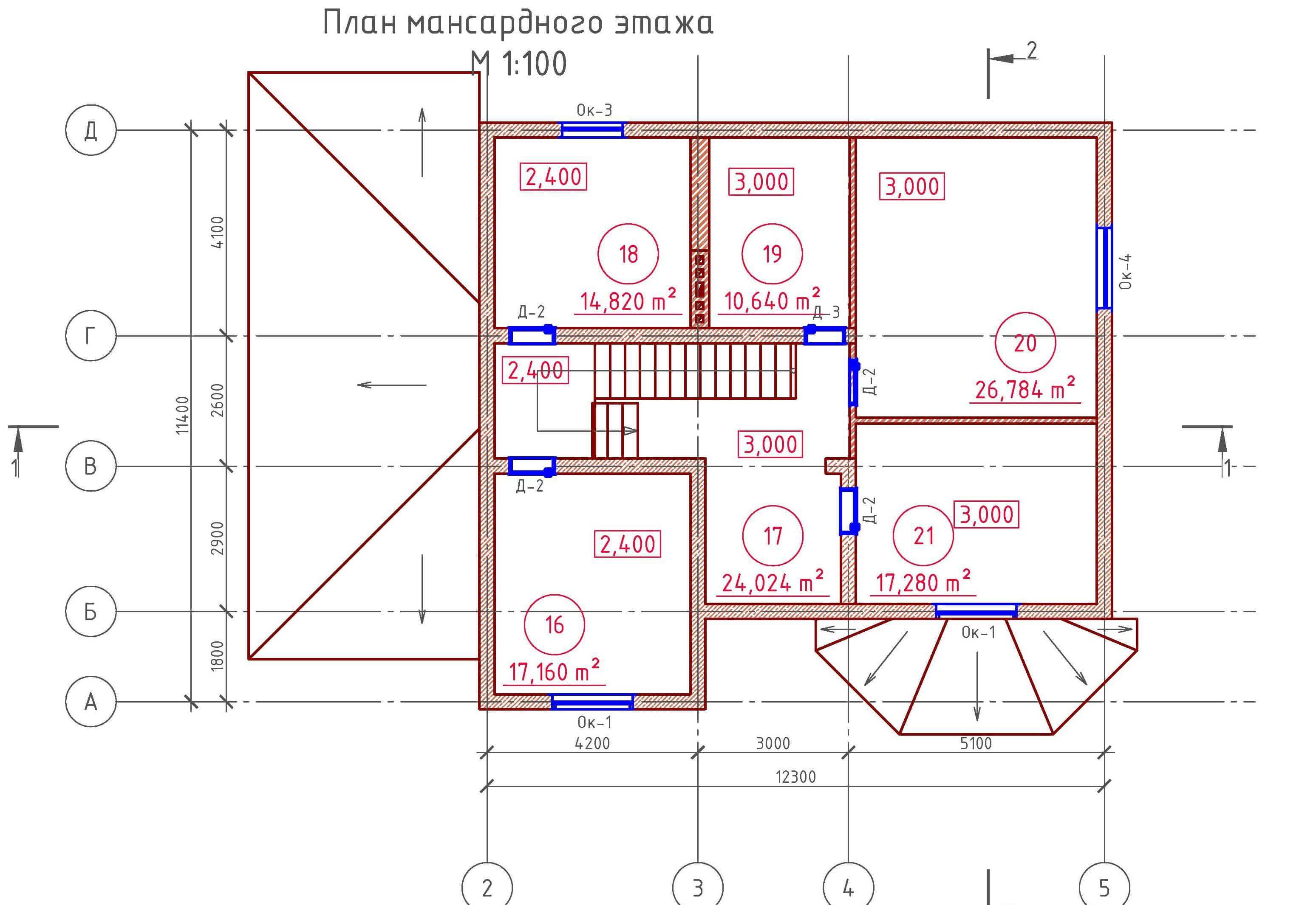 Проект двухэтажного дома с эркером и гаражом 92/102. Чертежи. Фото.  Документация.